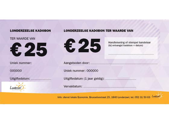 Londerzeelse kadobon 25 euro