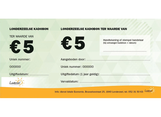 Londerzeelse kadobon 5 euro