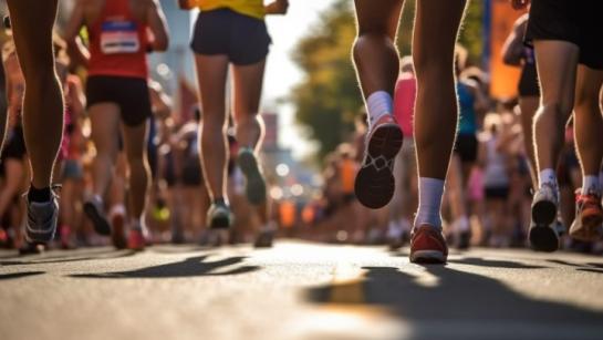 Marathon: benen van de lopers