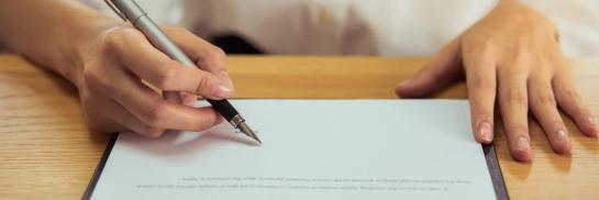 ondertekening van een officieel document